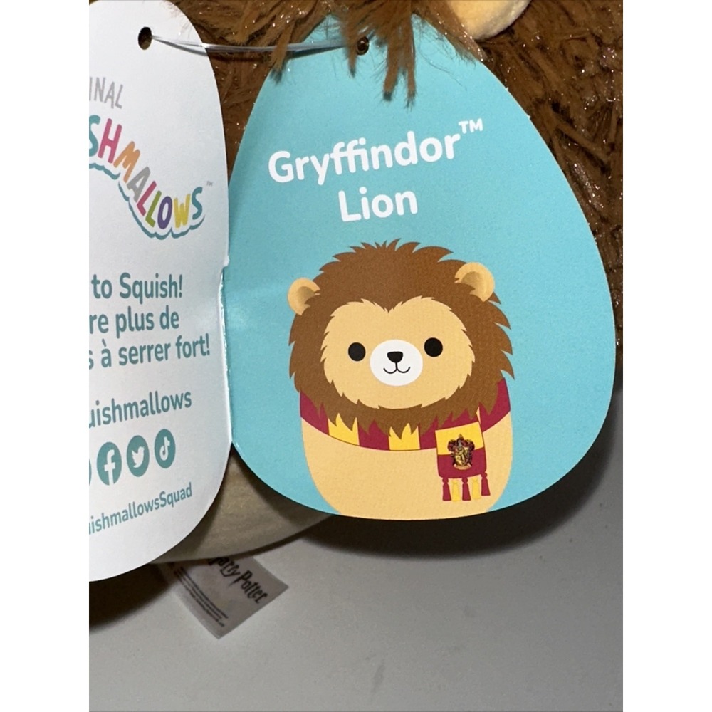 Squishmallows Harry Potter Gryffindor Lion Plush 10 In Kellytoy Wizarding World - Picture 5 of 16